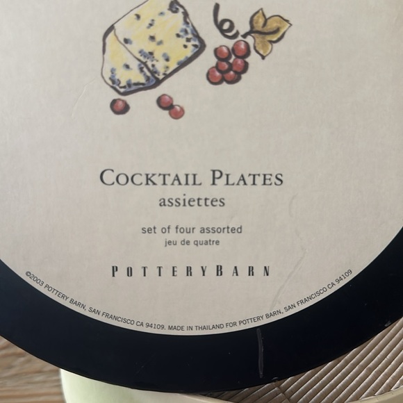 Pottery Barn Cocktail Plates “Cheese” - Picture 4 of 12